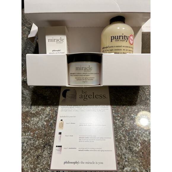 Philosophy Box of Miracles Gift Set Miraculous Anti-aging Trio NEW - Picture 3 of 7